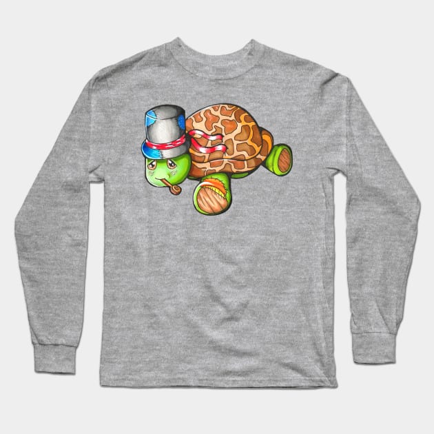 Flying High As A Tortoise (GB) Long Sleeve T-Shirt by MB's Workshop